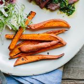 Roasted Sweet Potatoes with Garlic and Chili