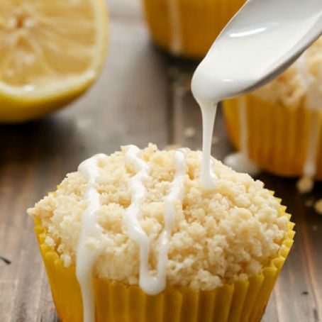 Lemon Crumb Muffins with Lemon Glaze