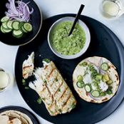 Fish Tacos with Tomatillo-Jalapeño Salsa