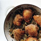 BRAISED THIGHS w/CELERY & GARLIC