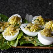 Caesar Salad Deviled Eggs