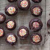 Fudge Cookie with Non Pareil Center