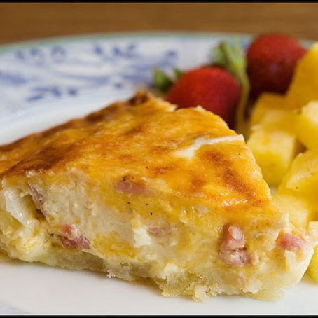Ham and Cheddar Quiche