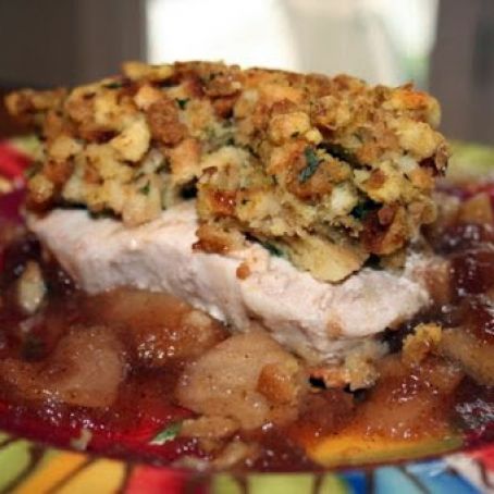 Pork Chops with Apples and Stuffing