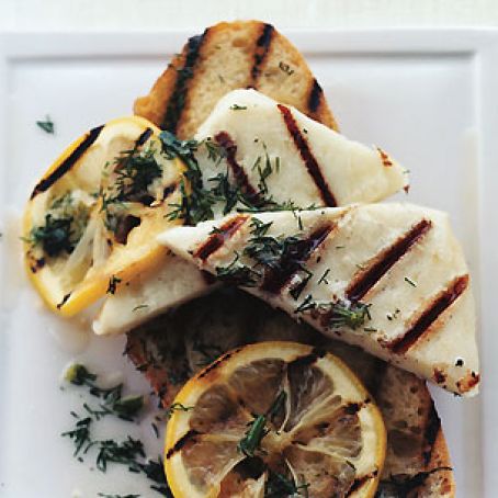 Grilled Haloumi Cheese with Lemon