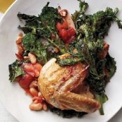 Chicken with Broccoli Rabe, Tomatoes, and Beans