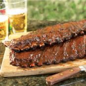 Apple-Bacon Barbecued Ribs (Gas Grill Version)