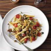 Penne With Tomatoes, Eggplant, and Mozzarella