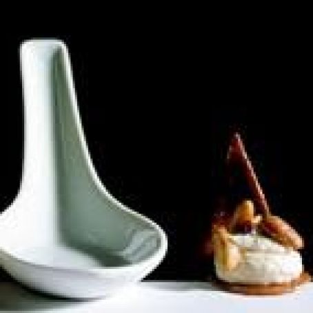 Pork Crackling Croquant and Pine Nuts