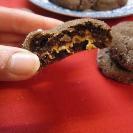 Chocolate Peanut Butter Filled Cookies