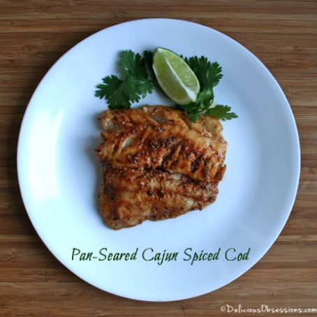 Pan-Seared Cajun Spiced Cod Filet