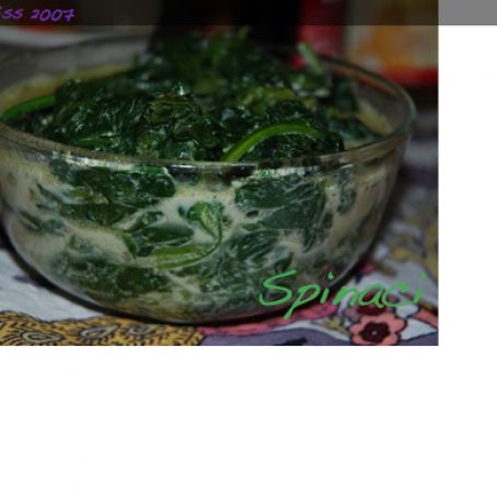 Spinach with Cream-Spinaci all a Panna