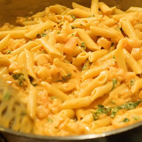Shrimp and Penne in Cream Sauce