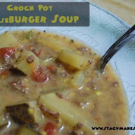 Crock Pot Cheeseburger Soup