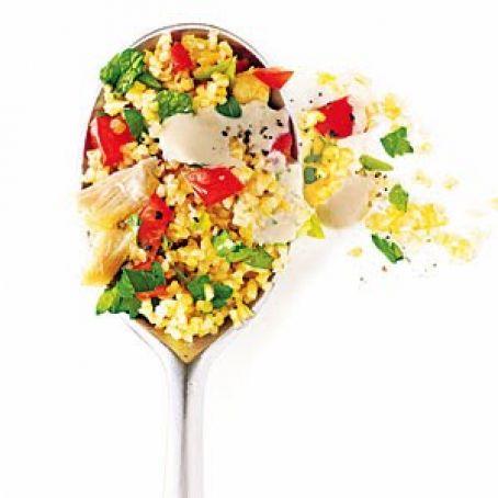 Chicken Tabbouleh with Tahini Drizzle