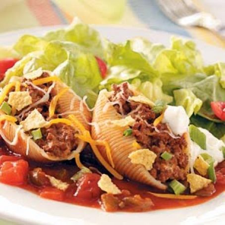 Taco-Filled Pasta Shells Recipe
