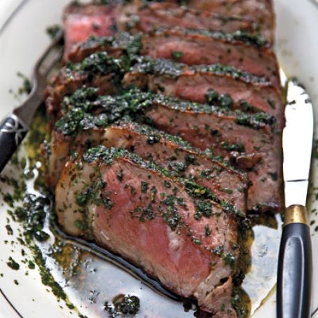 Steak with Herb Sauce (Bistecca Con Salsa delle Erbe)