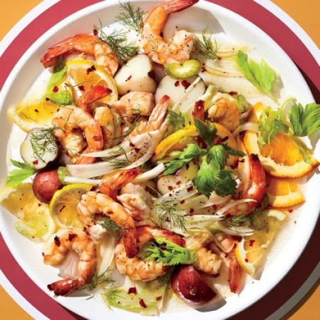 Citrus-Pickled Shrimp with Fennel & Potatoes