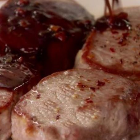 Pork Chops - Spiced - with Sweet and Sour Glaze (Agrodolce)