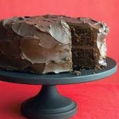 Dark-Chocolate Cake with Ganache Frosting