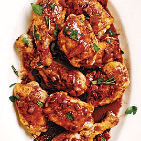 Chicken Braised in Wine and Rosemary