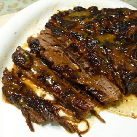 Beef brisket with Peach Glaze