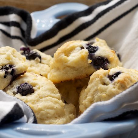 Blueberry Sour Cream Drop Biscuits