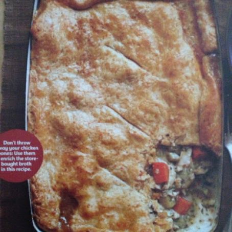 Chicken Potpie with Cheddar Crust