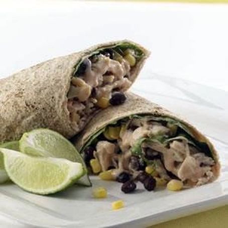 Barbecued Chicken Burritos