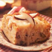 Apple Nut Cake with Rum Sauce