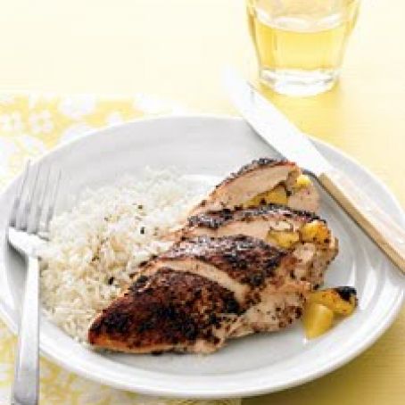 Pineapple Stuffed Jerk Chicken