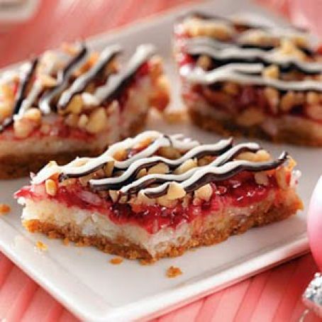 RASPBERRY COCONUT BARS {taste of home}