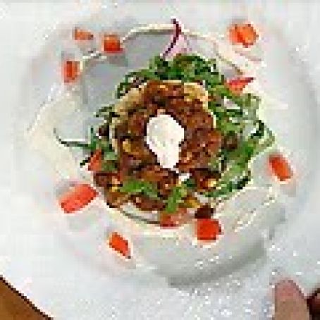 Vegetarian Chili Masa Cake Stacks