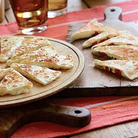 Three-Cheese Quesadillas with Garlic Butter