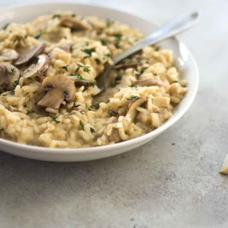 Mushroom Risotto with Lemon and Thyme