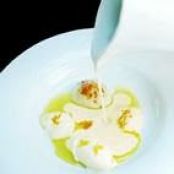 Yeast Soup with Lemon Ice Cream, Butter and Quail's Egg