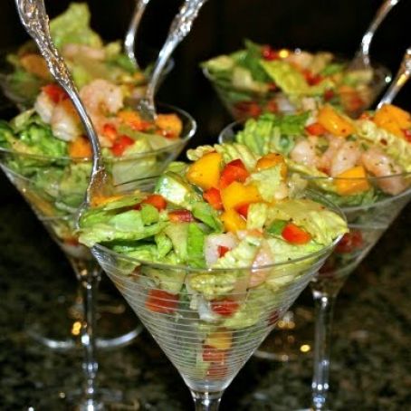 Swwet 'n' Spicy Shrimp and Avocado Salad with Mango Vinaigrette