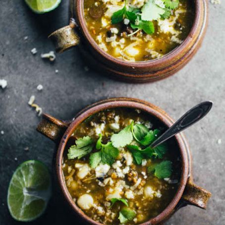 Mushroom Poblano Posole Verde