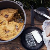 Dutch Oven Cornbread with Fig Jam
