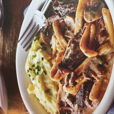 Beef & Noodles with Chive Mashed Potatoes