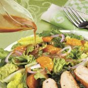 Green Salad with Chicken and Sesame Ginger Dressing
