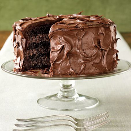 Deluxe Chocolate Split Layer Cake with Chocolate Buttercream Frosting