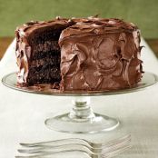 Deluxe Chocolate Split Layer Cake with Chocolate Buttercream Frosting