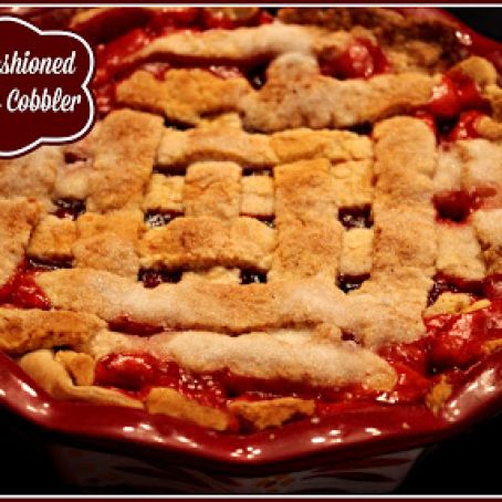Old Fashioned Cherry Cobbler!
