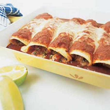 Chicken Enchiladas with Red Chile Sauce