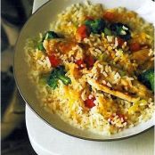 Cheddar, Chicken, and Rice Skillet