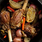 Braised Lamb Shanks with Fennel and Baby Potatoes