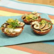 Salami Cups with Whipped Honey Ricotta and Fresh Figs