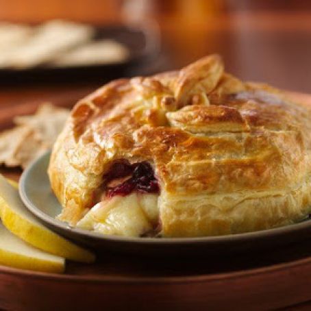 Camembert in Puff Pastry with Cherry Preserves