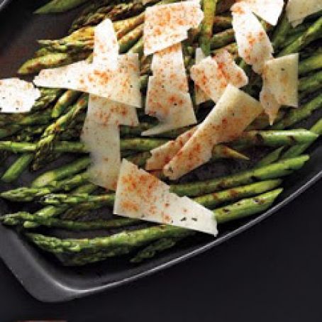 Grilled Asparagus with Manchego